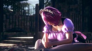 Kokoro Maid Handjob and Blowjob