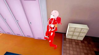 Zero two в экзоскелете ласкает свою киску трясётся и кончает | женсая раздевалка [3d Hentai]