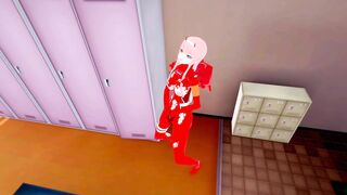 Zero two в экзоскелете ласкает свою киску трясётся и кончает | женсая раздевалка [3d Hentai]