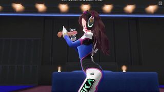3D HENTAI D.VA Jerks off your Cock in the Penthouse