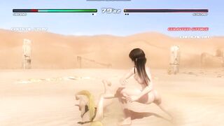 Hot Battle in the Desert of Naked Girls | Dead or Alive 5, 3d Anime