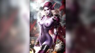 Our Leader, Whore Silvana Windrunner (2D Hentai (Slide))