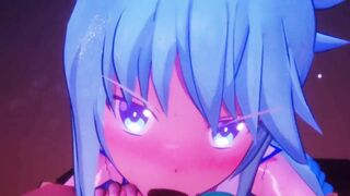 MMD - Aqua's Mouth Service BY- Mitsuboshil