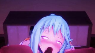 MMD - Aqua's Mouth Service BY- Mitsuboshil