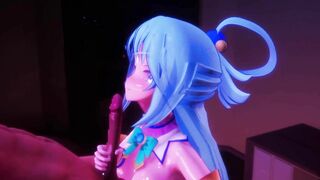 MMD - Aqua's Mouth Service BY- Mitsuboshil