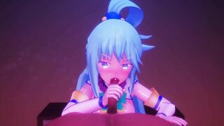 MMD - Aqua's Mouth Service BY- Mitsuboshil