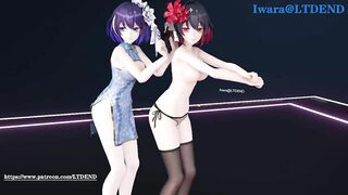 【R18-MMD】LTDEND's Honkai Impact 3rd Seele & Viliona - Chocolate Dream 红蓝配色旗袍 希儿
