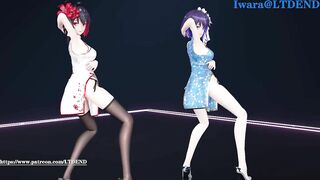 【R18-MMD】LTDEND's Honkai Impact 3rd Seele & Viliona - Chocolate Dream 红蓝配色旗袍 希儿