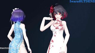 【R18-MMD】LTDEND's Honkai Impact 3rd Seele & Viliona - Chocolate Dream 红蓝配色旗袍 希儿
