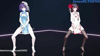 【R18-MMD】LTDEND's Honkai Impact 3rd Seele & Viliona - Chocolate Dream 红蓝配色旗袍 希儿