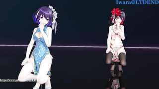 【R18-MMD】LTDEND's Honkai Impact 3rd Seele & Viliona - Chocolate Dream 红蓝配色旗袍 希儿