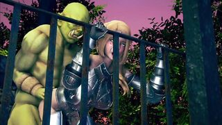3d Hentai Animation - Female Knight Lose to Monster Ork Eposode2