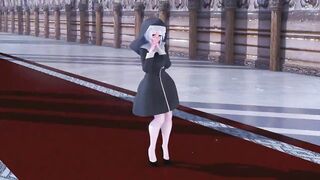 Mmd R18 Haku the Nun with Silver Hair Pussy Masturbate Fap Challenge
