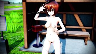 Mmd Ugly Lady trying Hard to be Fuck Big Dick in the Bus Station