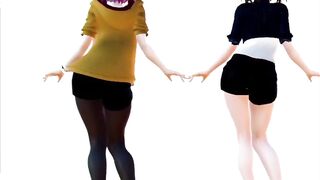 Mmd R18 Ghost Dance by Short Chan and her best Cum Dump Friend