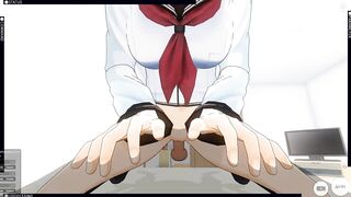 3D HENTAI POV Schoolgirl Rides your Cock and does AHEGAO