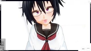 3D HENTAI POV Schoolgirl Rides your Cock and does AHEGAO