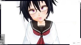 3D HENTAI POV Schoolgirl Rides your Cock and does AHEGAO