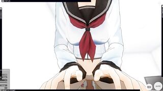 3D HENTAI POV Schoolgirl Rides your Cock and does AHEGAO