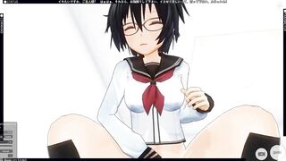 3D HENTAI POV Schoolgirl Rides your Cock and does AHEGAO