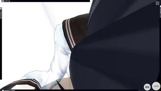 3D HENTAI POV Schoolgirl Rides your Cock and does AHEGAO