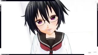 3D HENTAI POV Schoolgirl Rides your Cock and does AHEGAO