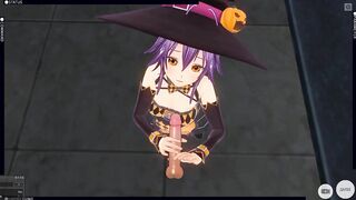 3D HENTAI POV Pumpkin Girl Jerking off your Cock