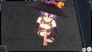 3D HENTAI POV Pumpkin Girl Jerking off your Cock