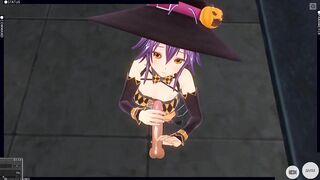 3D HENTAI POV Pumpkin Girl Jerking off your Cock