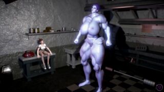 Widowmaker Works out (Muscle Growth Animation)