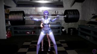 Widowmaker Works out (Muscle Growth Animation)