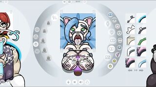 Fapwall [weird Hentai Game] Felicia from Darkstalker Takes 3 Dicks for 1 Pussy
