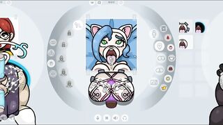 Fapwall [weird Hentai Game] Felicia from Darkstalker Takes 3 Dicks for 1 Pussy
