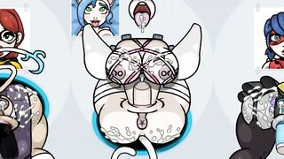Fapwall [weird Hentai Game] Felicia from Darkstalker Takes 3 Dicks for 1 Pussy