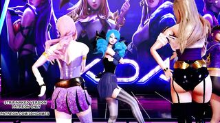 [MMD] GFRIEND - Glass Bead Ahri Akali Seraphine Kaisa Gwen Hot Kpop Dance 4K 60FPS