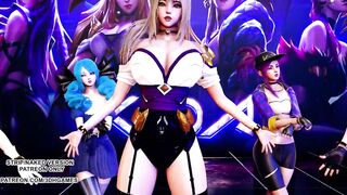 [MMD] GFRIEND - Glass Bead Ahri Akali Seraphine Kaisa Gwen Hot Kpop Dance 4K 60FPS