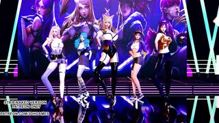 [MMD] GFRIEND - Glass Bead Ahri Akali Seraphine Kaisa Gwen Hot Kpop Dance 4K 60FPS