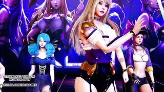 [MMD] GFRIEND - Glass Bead Ahri Akali Seraphine Kaisa Gwen Hot Kpop Dance 4K 60FPS