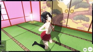 3D HENTAI Schoolgirl Jerks you off with her Breasts, Cum on Face, AHEGAO