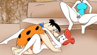 Uma Suruba em Família - HQ Pornô - Os Flintstones