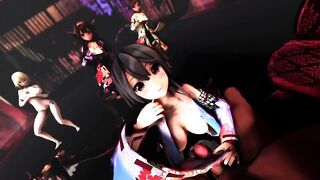 Mmd R18 Hot and Sexy Bitch Princess become Personal Slut of the People in the Kingdom