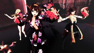 Mmd R18 Hot and Sexy Bitch Princess become Personal Slut of the People in the Kingdom