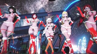 Mmd R18 Spongebob Square Pants Joint the Party with -ruby Weiss Blake Yang Pyrrha