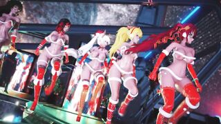 Mmd R18 Spongebob Square Pants Joint the Party with -ruby Weiss Blake Yang Pyrrha