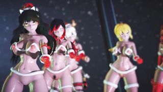 Mmd R18 Spongebob Square Pants Joint the Party with -ruby Weiss Blake Yang Pyrrha