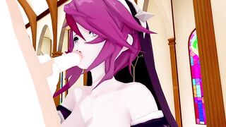 Rosaria Genshin Impact 3D HENTAI 3/12