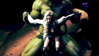 Big Ork Fuck with the Beautiful Girl at the Cave - HMV 3d Hentai Animation