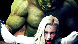 Big Ork Fuck with the Beautiful Girl at the Cave - HMV 3d Hentai Animation