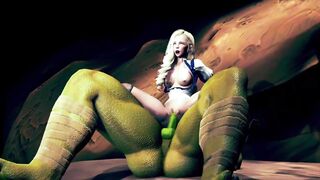 Big Ork Fuck with the Beautiful Girl at the Cave - HMV 3d Hentai Animation