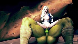 Big Ork Fuck with the Beautiful Girl at the Cave - HMV 3d Hentai Animation